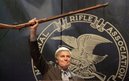 NRA president Charlton Heston holds up a musket 
as he tells the 5000 plus members attending the 129th Annual Meeting 
& Exhibit in Charlotte, NC, Saturday, May 20, 2000 that they can 
have his gun when they pry it 'from my cold dead hands. ' Heston, who 
won the 1959 best actor Oscar as the chariot-racing 'Ben-Hur' and 
portrayed Moses, Michelangelo, El Cid and other heroic figures in movie 
epics of the '50s and '60s, died Saturday April 5, 2008 according to a 
statement from the actor's family. He was 84. (AP Photo/Ric Feld, FILE)