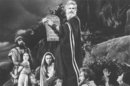 **This undated file photo originally 
supplied by American Movie Classics, shows Yvonne De Carlo, third from 
left, kneeling beside Charlton Heston as he played Moses and she played 
his wife in 'The Ten Commandments.'  Heston, who won the 1959 best actor
 Oscar as the chariot-racing 'Ben-Hur' and portrayed Moses, 
Michelangelo, El Cid and other heroic figures in movie epics of the '50s
 and '60s, has died. He was 84. (AP Photo/American Movie Classics, 
FILE)