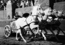 Charlton Heston, in the title role, drives his 
chariot toward the finish line in a scene from the Metro-Goldwyn-Mayer 
1960 film 'Ben-Hur.' The spectacular movie is based upon Gen. Lew 
Wallace's classic novel. Heston, who won the 1959 best actor Oscar as 
the chariot-racing 'Ben-Hur' and portrayed Moses, Michelangelo, El Cid 
and other heroic figures in movie epics of the '50s and '60s, died 
Saturday April 5, 2008 according to a statement from the actor's family.
 He was 84. (AP photo/ho, FILE)