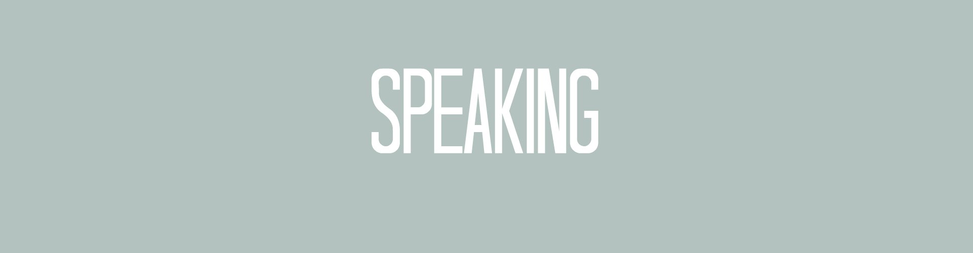 Speaking page banner