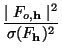 Fh^2 / sigma(Fh)